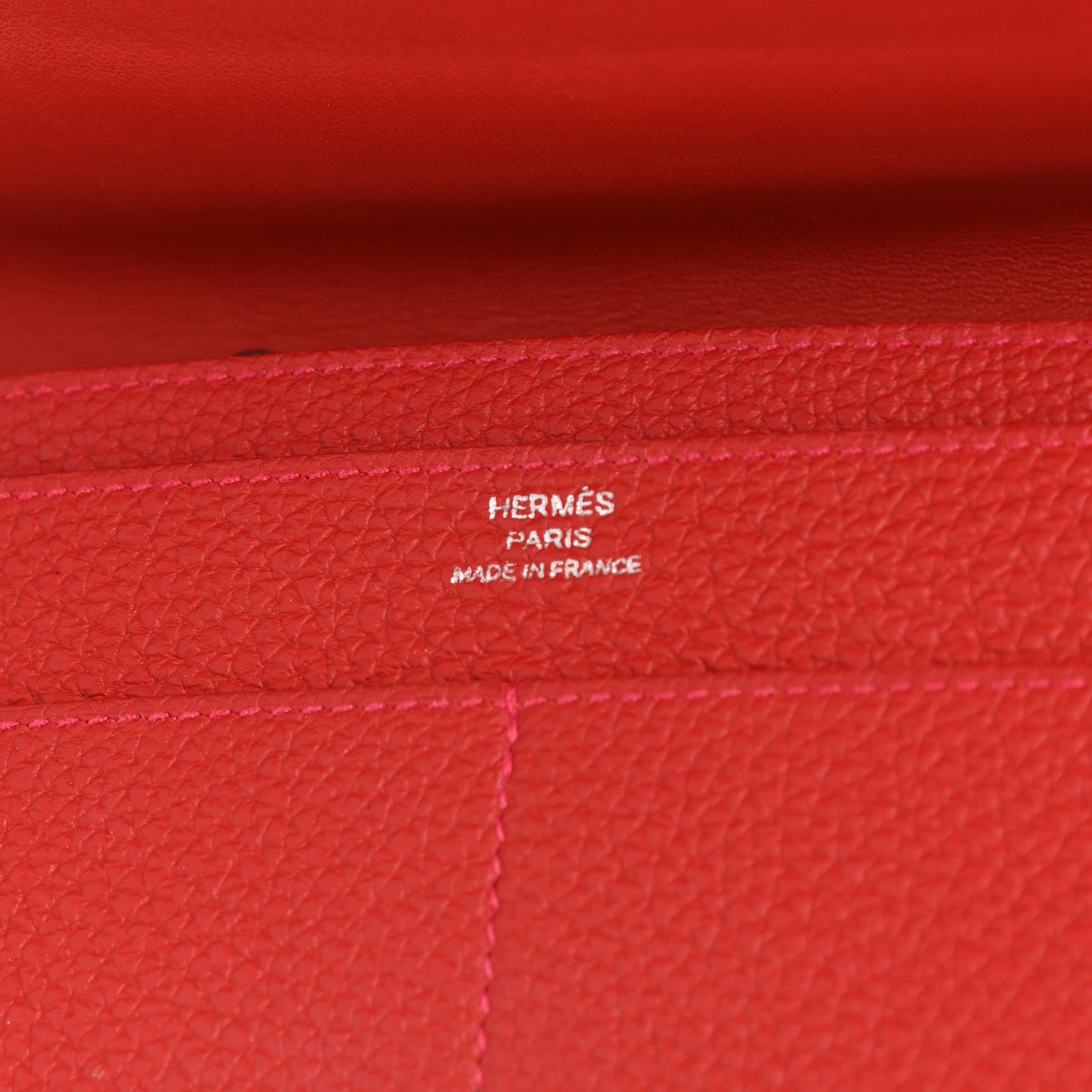 Hermes Togo Dogon Duo Wallet Rouge Casaque 7 of 11