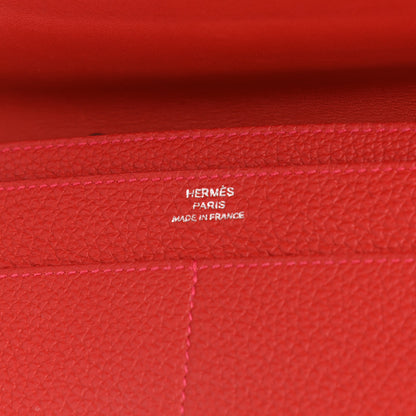 Hermes Togo Dogon Duo Wallet Rouge Casaque 7 of 11