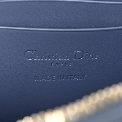 Christian Dior Calfskin Cannage Diamond Cannage Phone Holder Blue 6 of 7