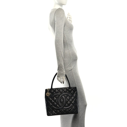 Chanel Caviar Quilted Medallion Tote Black 2 of 10
