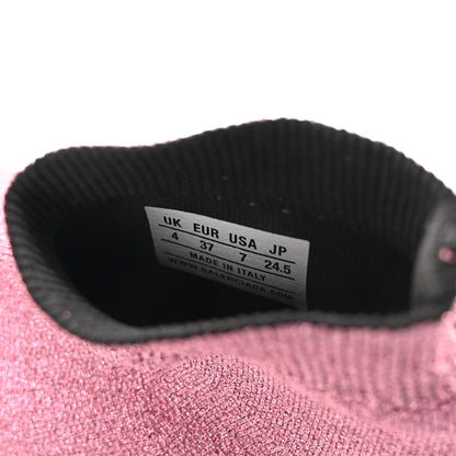 Balenciaga Laminated Knit Bi-Color Sole Womens Speed Sneakers 37 Pink White Black 9 of 10