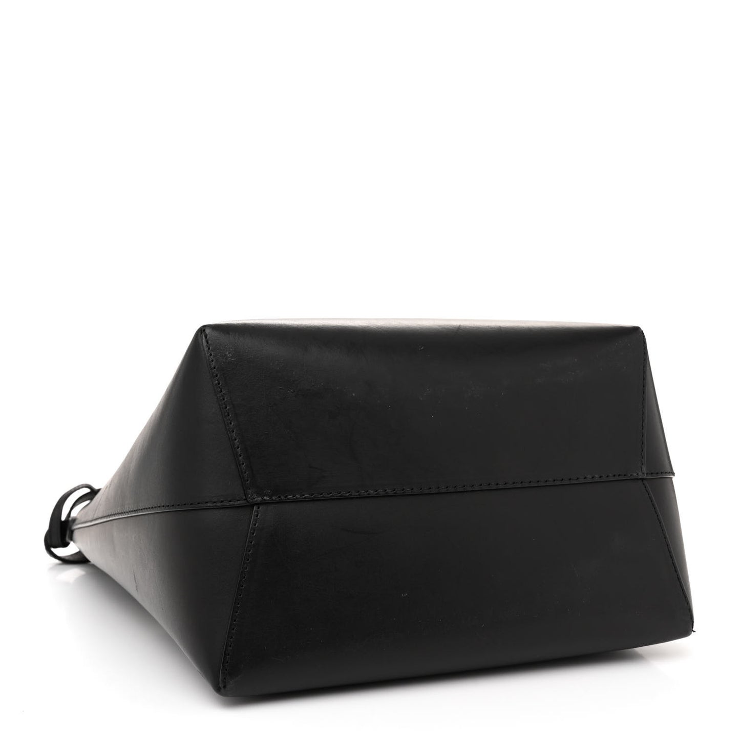 Vegetable Tanned Calfskin Bucket Bag Black Oro