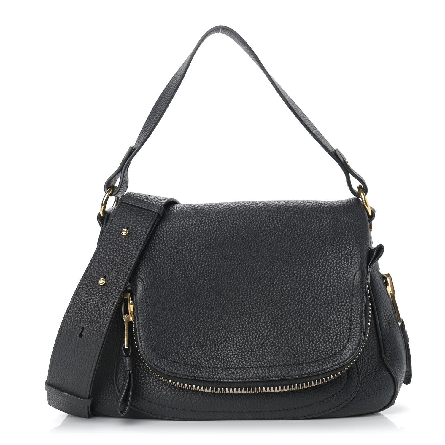Tom Ford Grained Calfskin Medium Jennifer Crossbody Bag Black 1 of 17