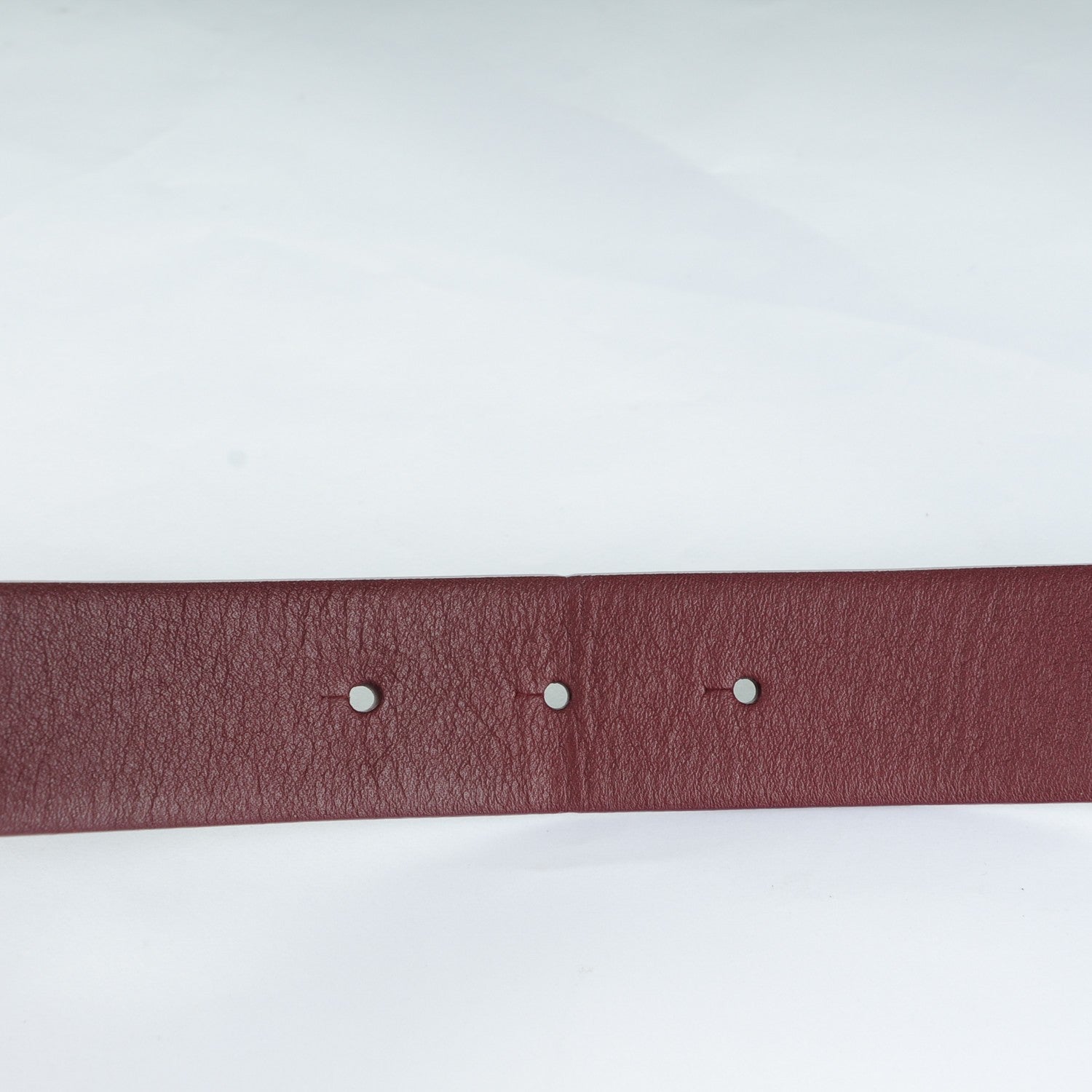Chanel Calfskin CC Reversible Skinny Belt 85 34 Black Burgundy 3 of 6
