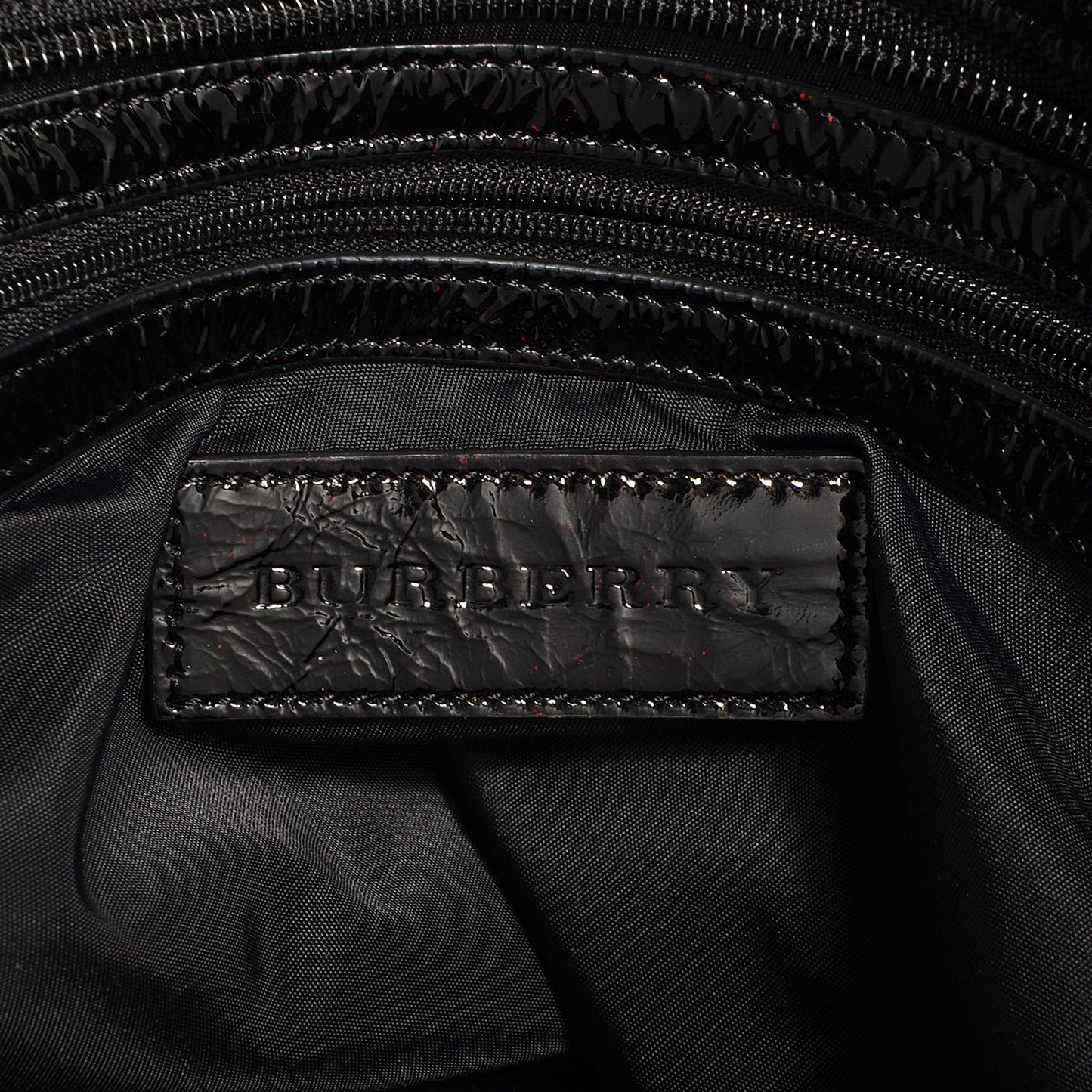 Nylon Beat Check Diaper Bag Black