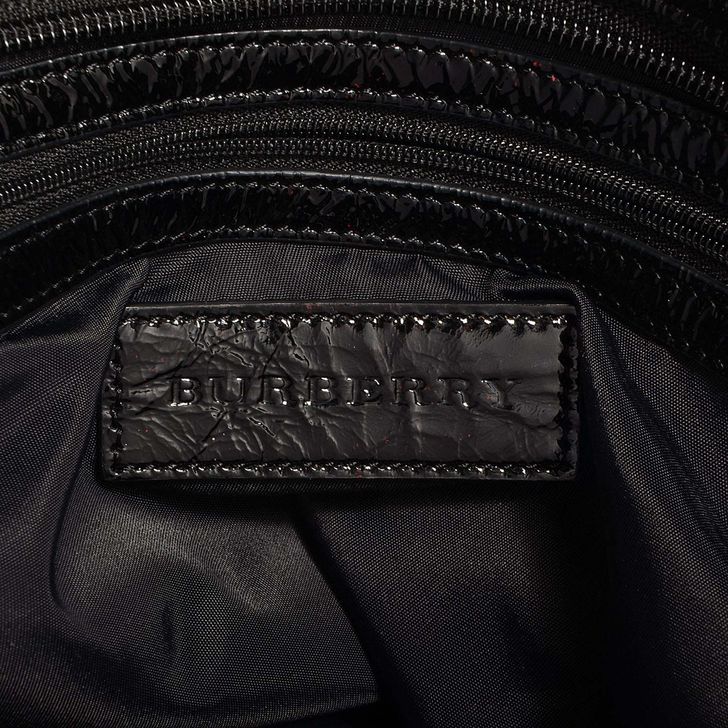 Burberry Nylon Beat Check Diaper Bag Black 6 of 9