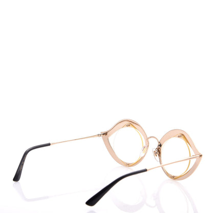 Gucci Metal Crystal Cat Eye Sunglasses GG0046S Gold 4 of 7