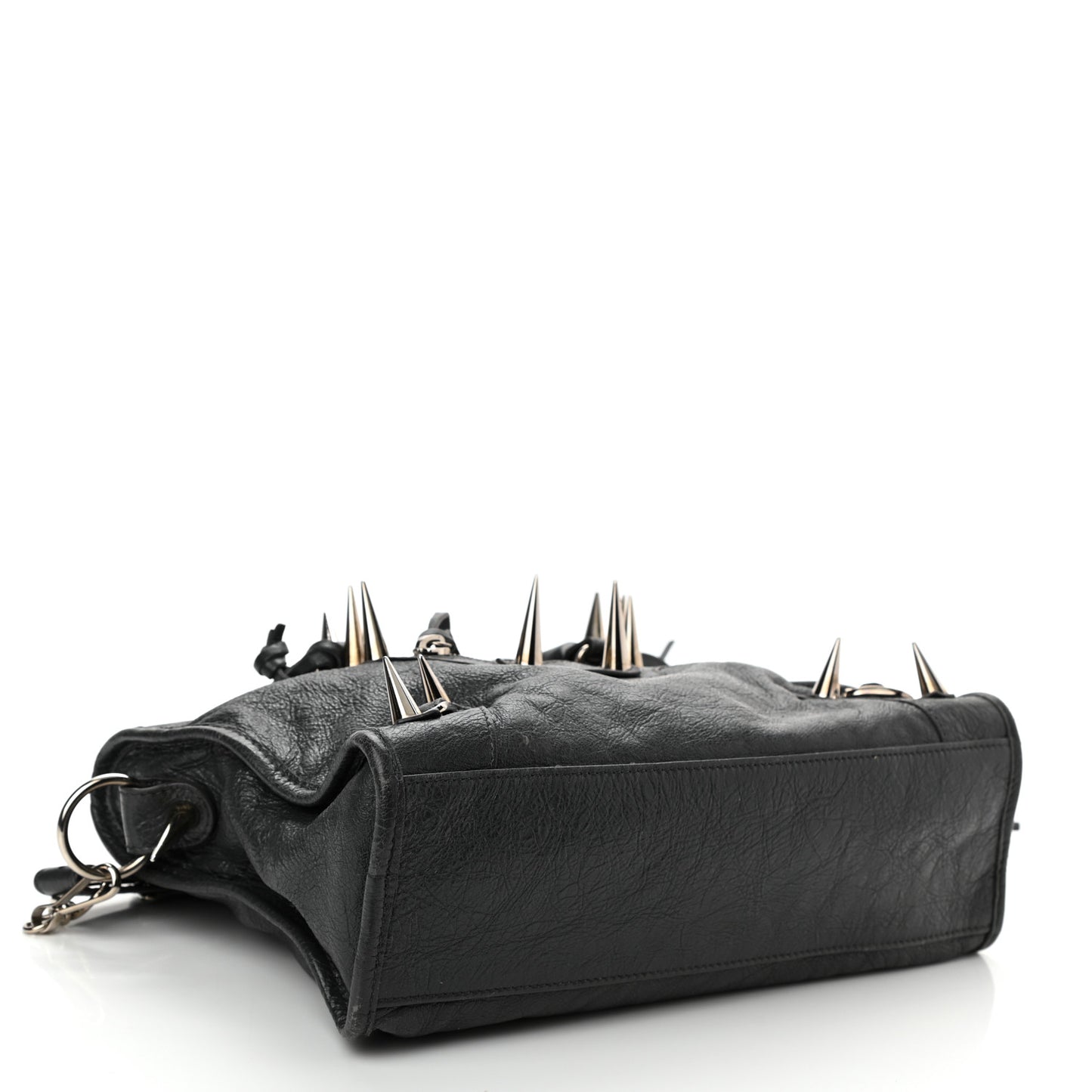 Agneau Spikes Silver Hardware S City Gris Fossile