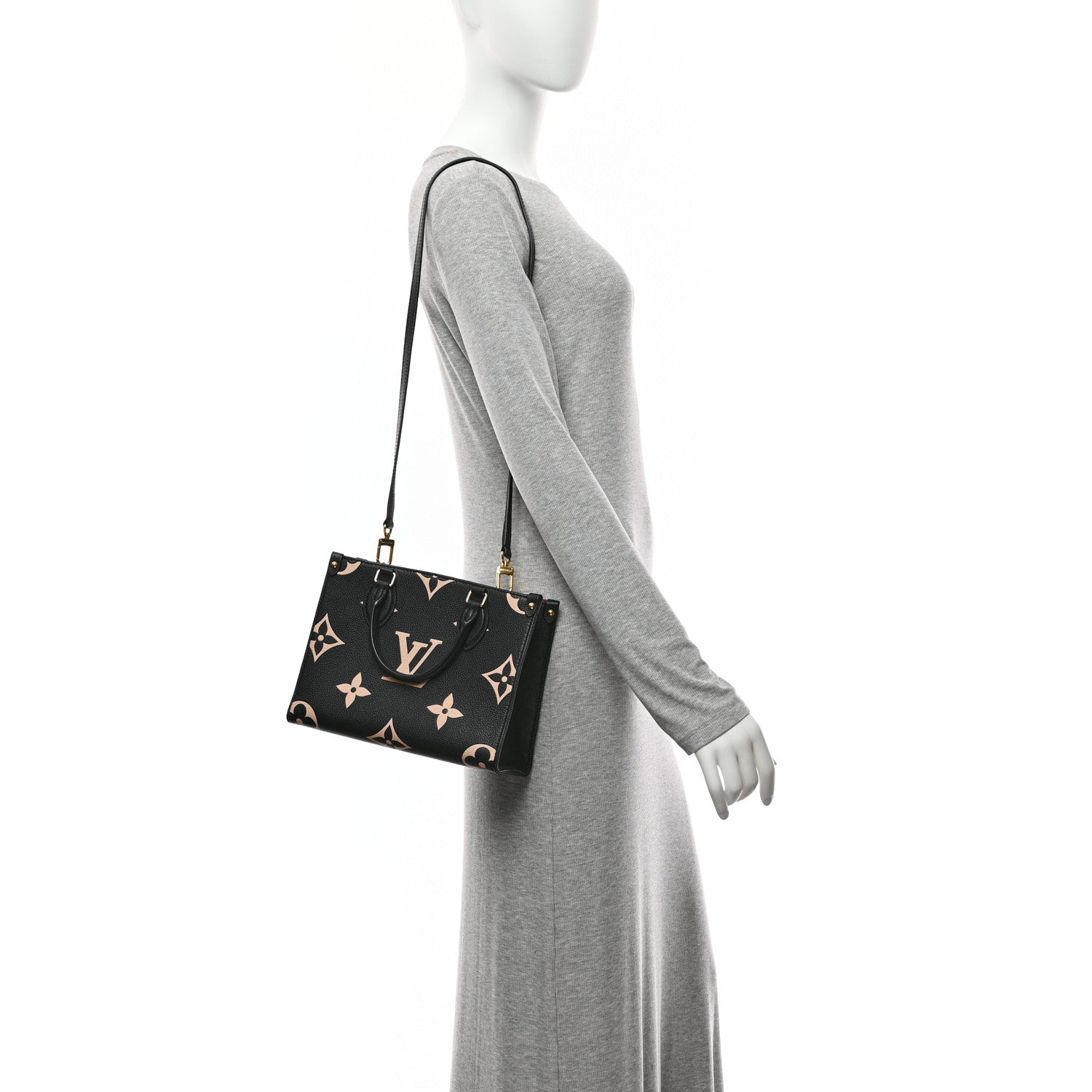 Louis Vuitton Empreinte Monogram Giant Onthego PM Black Beige 2 of 9