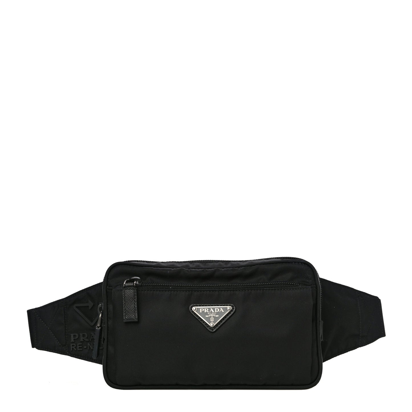 Re-Nylon Saffiano Convertible Belt Bag Black