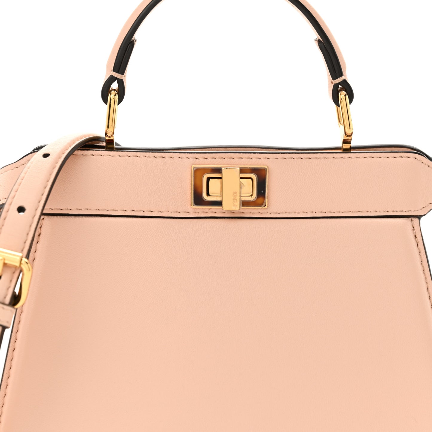 Shiny Nappa Plexiglass Petite Peekaboo I SEE U Satchel Light Rose