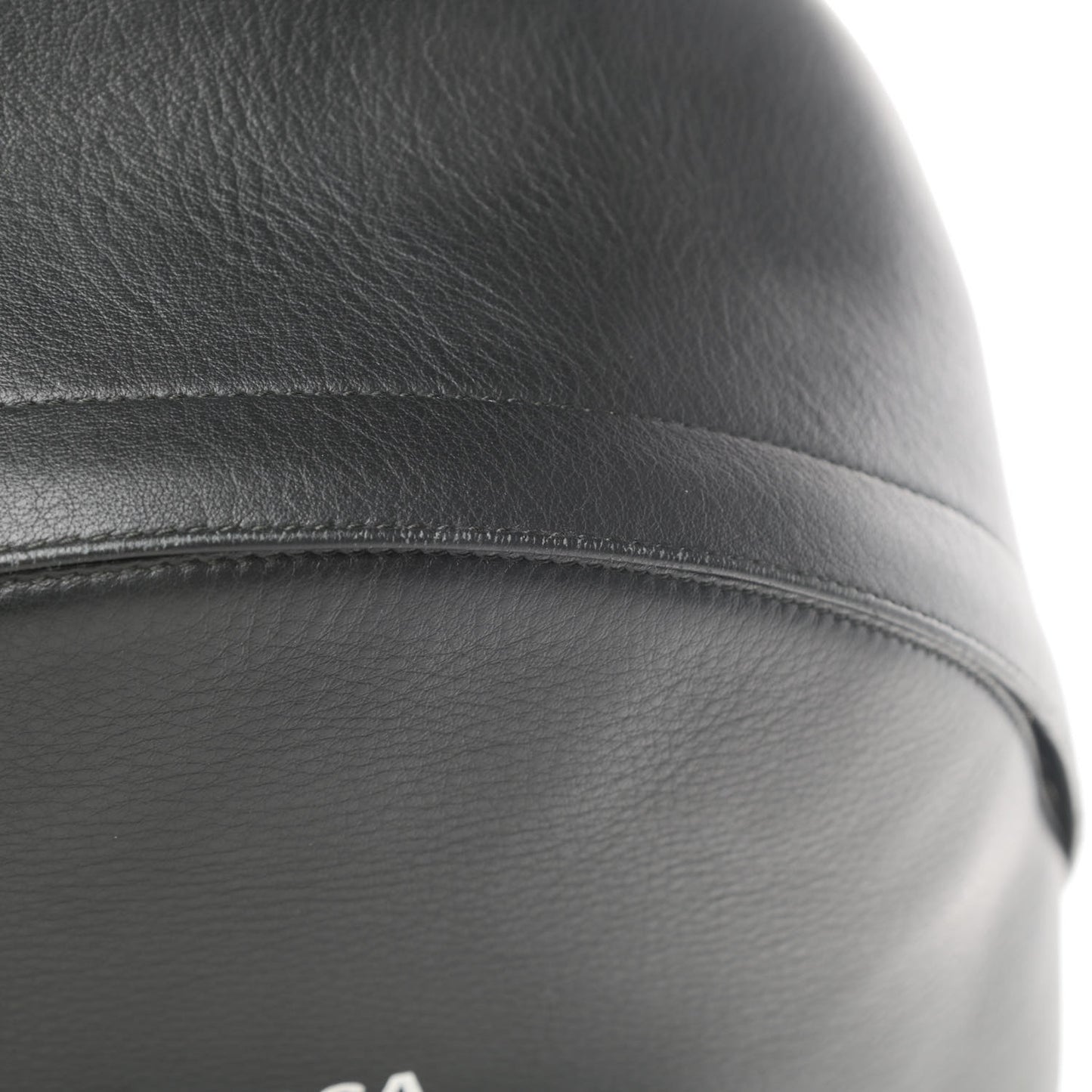 Smooth Calfskin Logo Everyday Backpack Black White