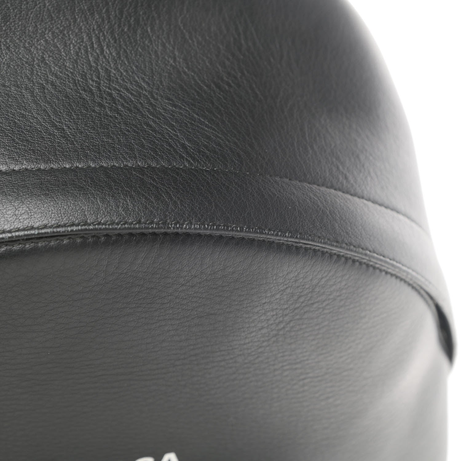 Balenciaga Smooth Calfskin Logo Everyday Backpack Black White 5 of 5