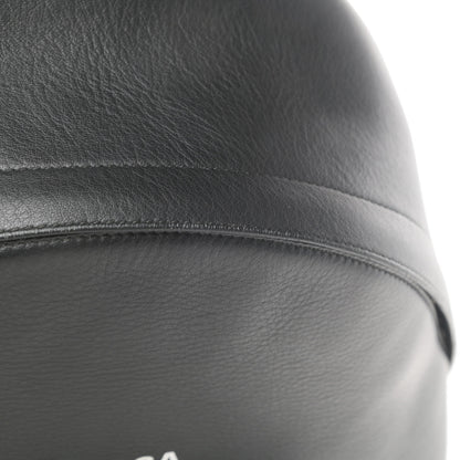 Balenciaga Smooth Calfskin Logo Everyday Backpack Black White 5 of 5