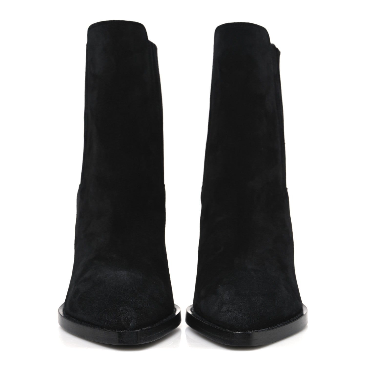Saint Laurent Suede Theo 95 Ela Boots 38 Black 3 of 11