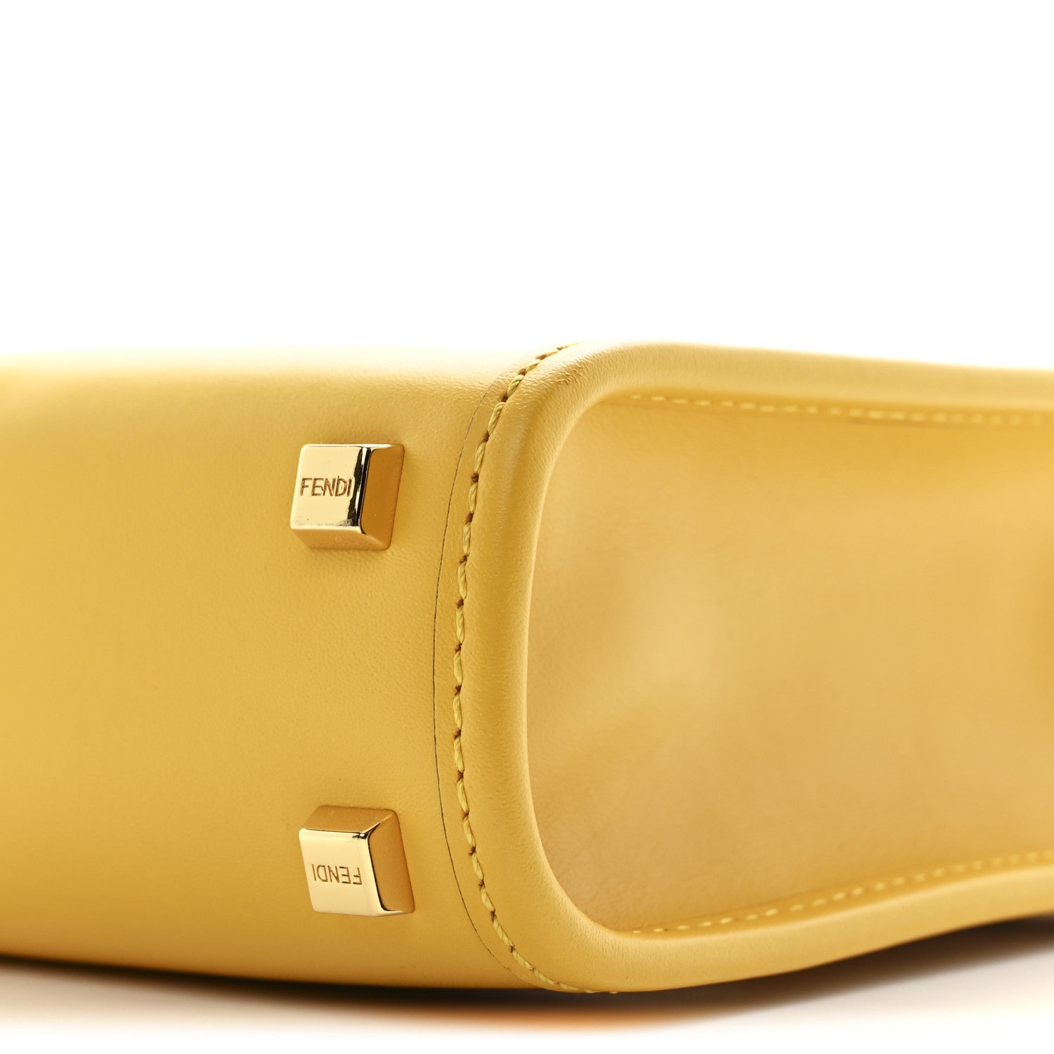 Fendi Vitello King Plexiglass Logo Embossed Mini Fendi Sunshine