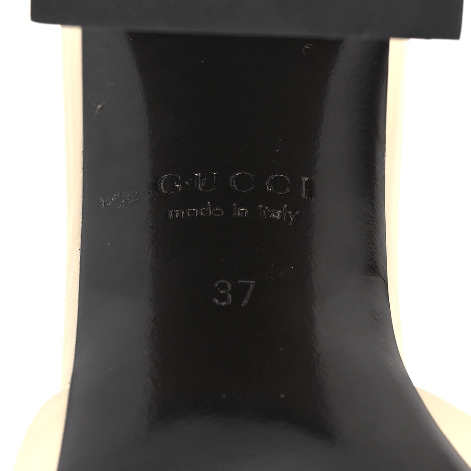 Gucci Calfskin Signoria Sandals 37 New Ivorie 8 of 10