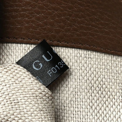 Gucci Pebbled Calfskin Medium Soho Shoulder Bag Brown 7 of 13