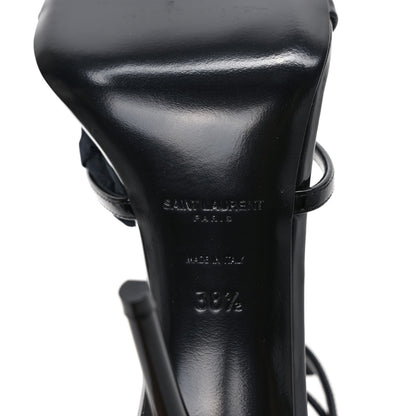 Saint Laurent Patent Cassandra 100 Sandals 38.5 Black 6 of 8