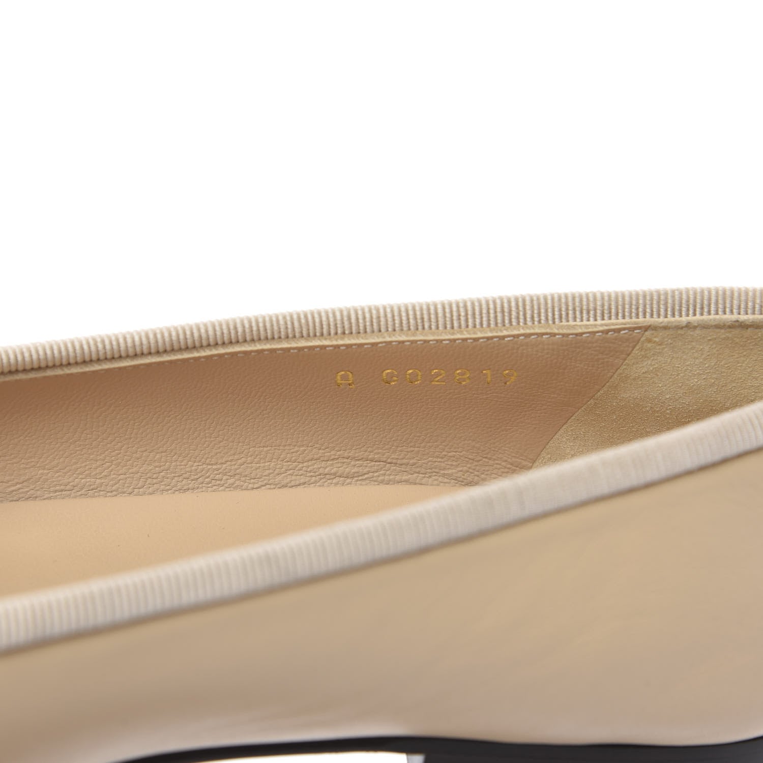 Chanel Lambskin Cap Toe CC Ballerina Flats 36.5 Beige Black 6 of 9