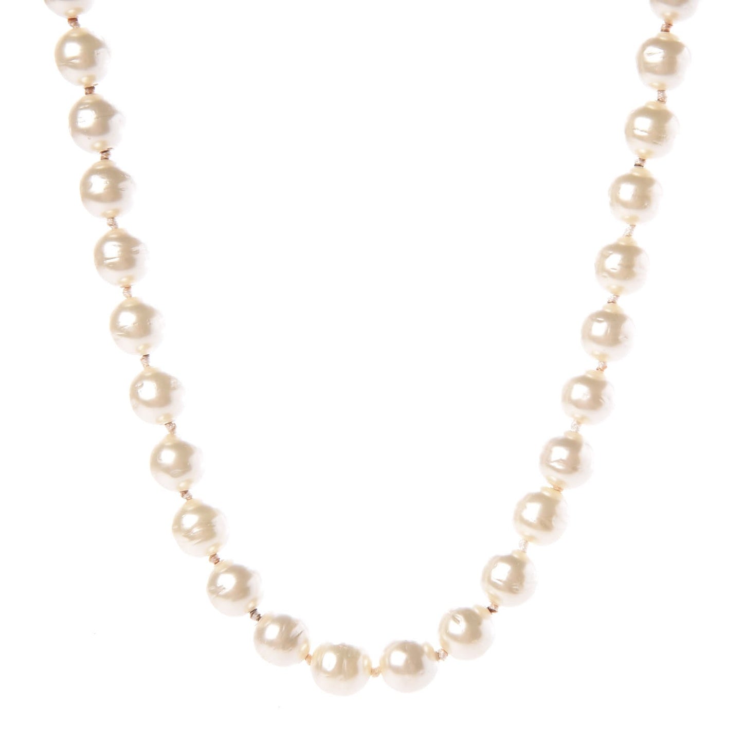 Ruthenium Pearl Beaded Short Necklace White Turquoise
