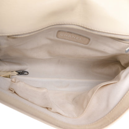 Chanel Lambskin Quilted Large Boy Flap Black White 5 of 13