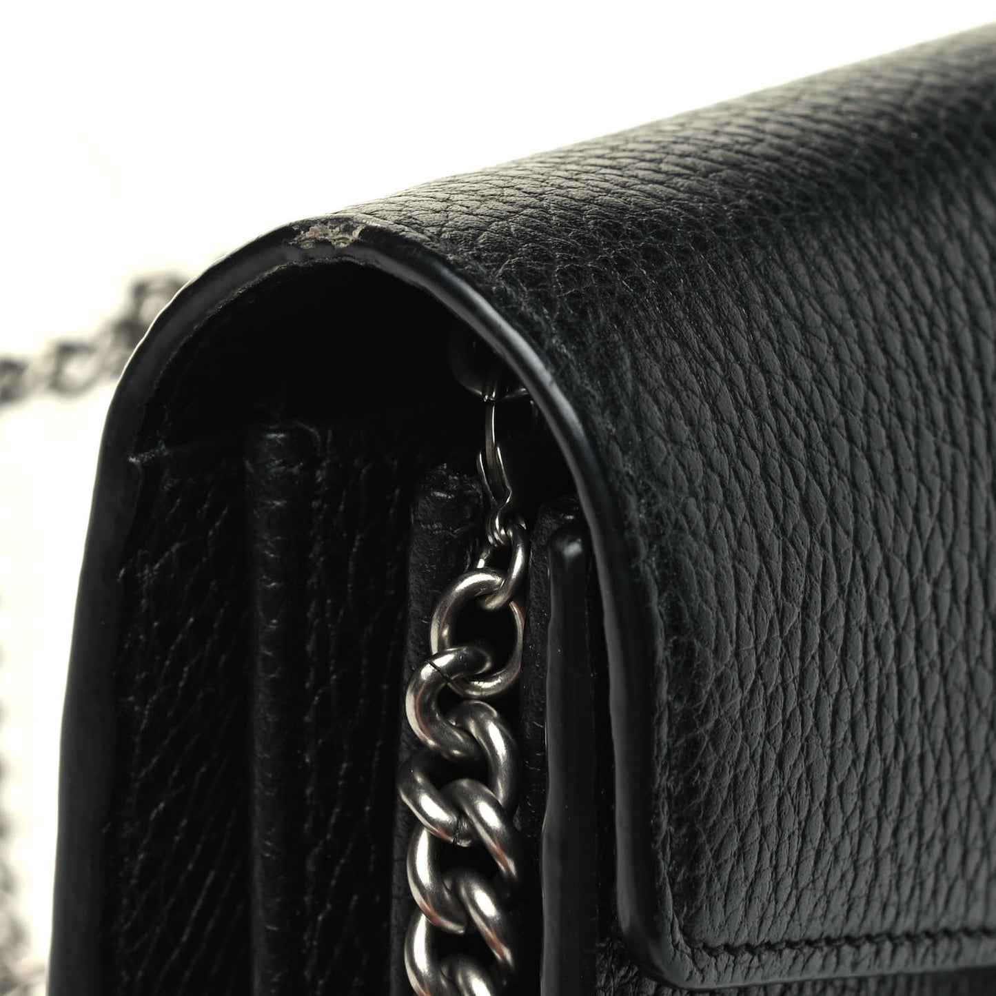 Calfskin Mini Dionysus Chain Wallet Black