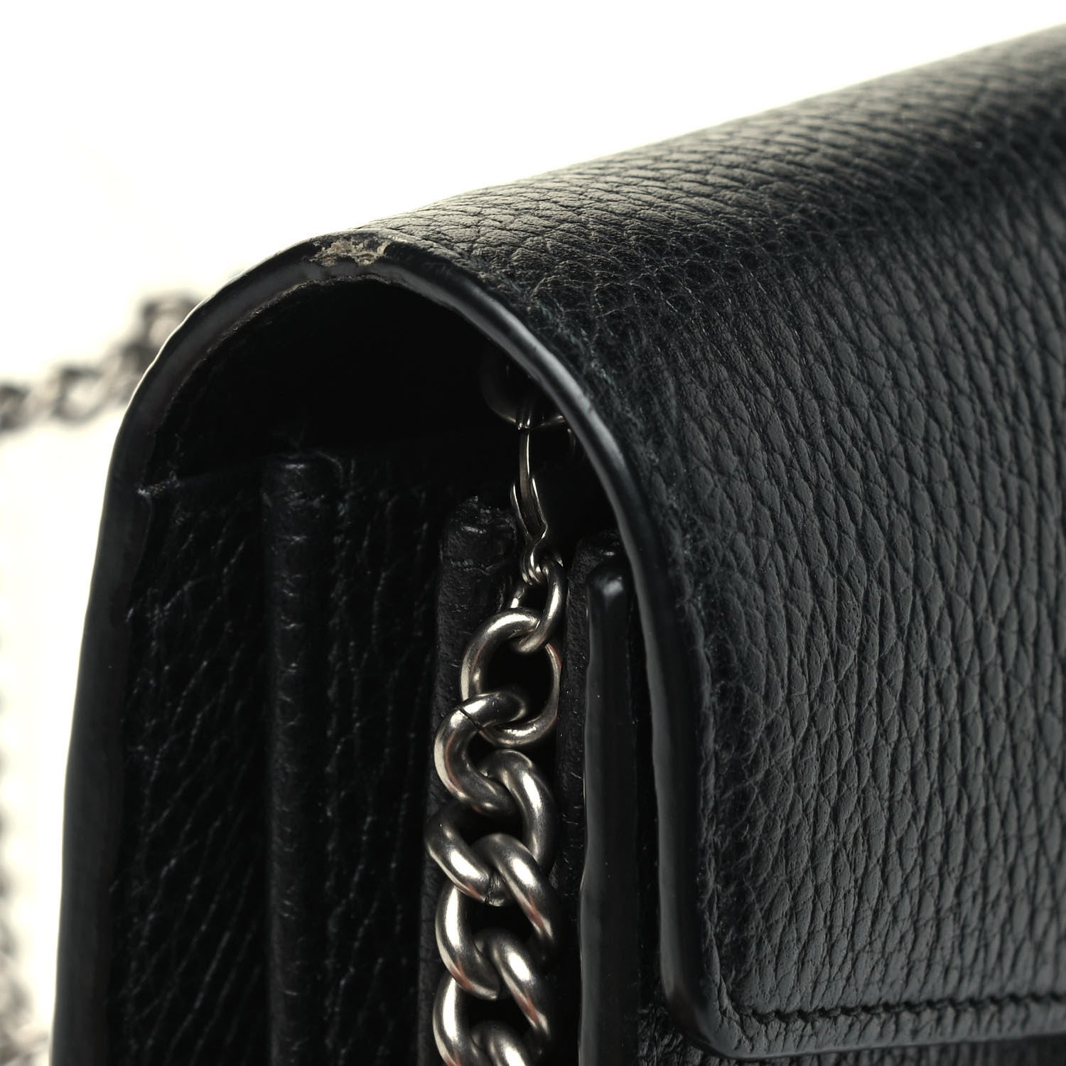 Gucci Calfskin Mini Dionysus Chain Wallet Black 5 of 5