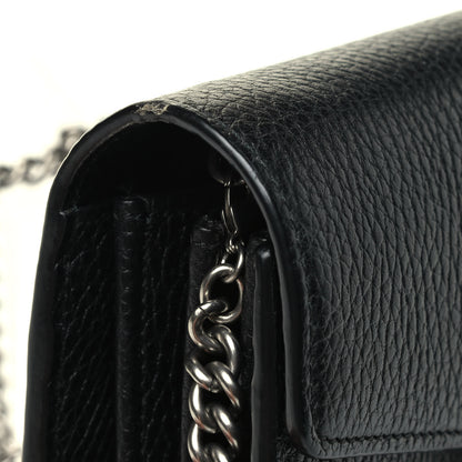 Gucci Calfskin Mini Dionysus Chain Wallet Black 5 of 5