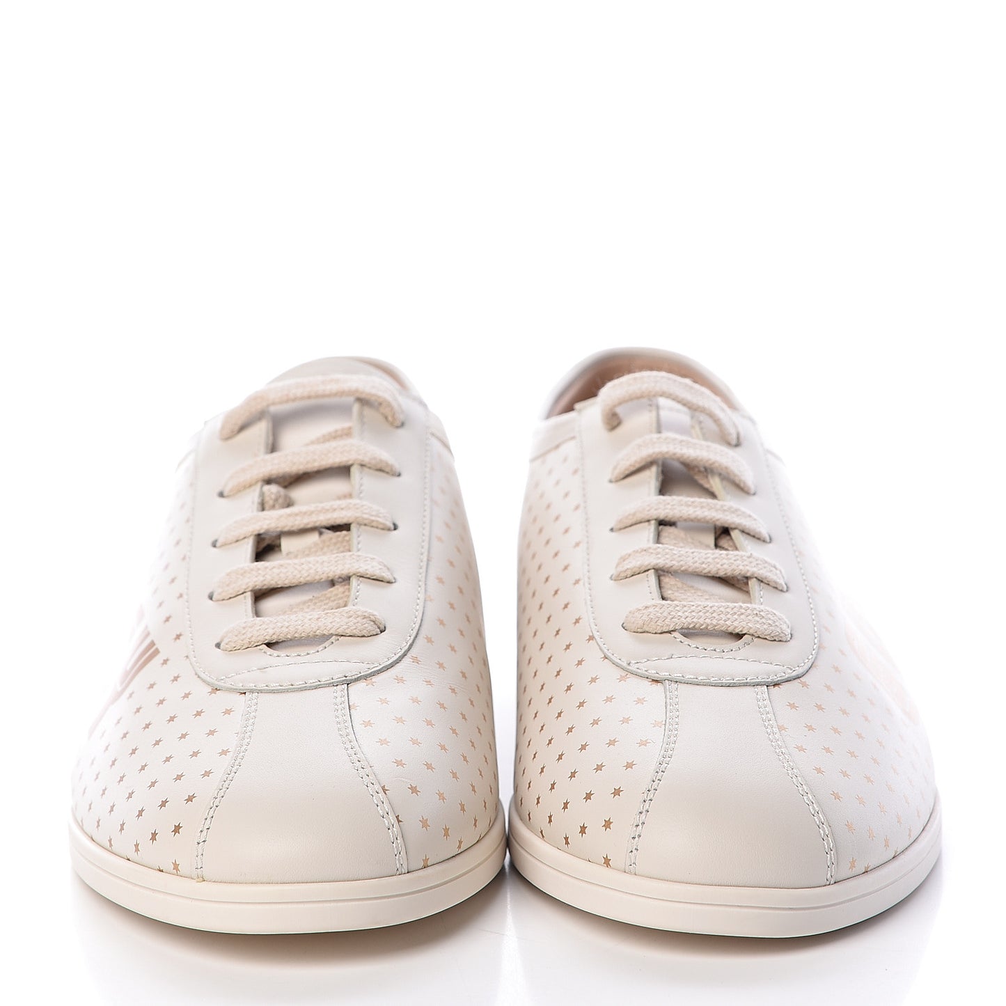 X SEGA Calfskin GUCCY Stars Womens Falacer Sneakers 42 White
