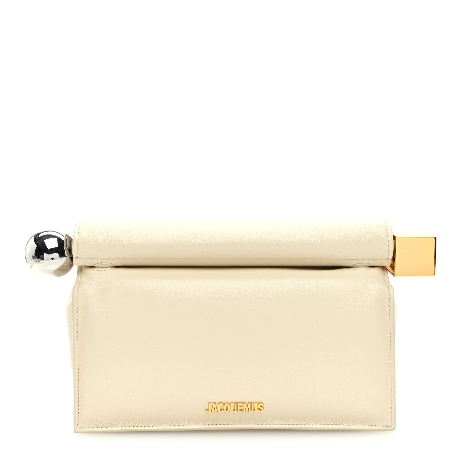 Jacquemus Smooth Calfskin La Pochette Rond Carre Light Ivory 1 of 9