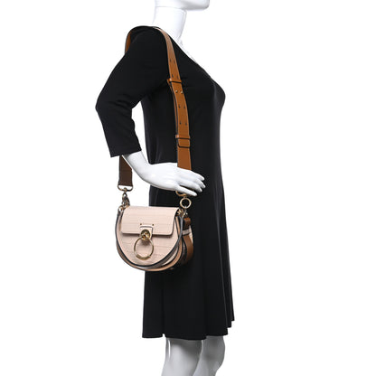 Chloe Calfskin Crocodile Embossed Small Tess Bag Cement Pink 2 of 13