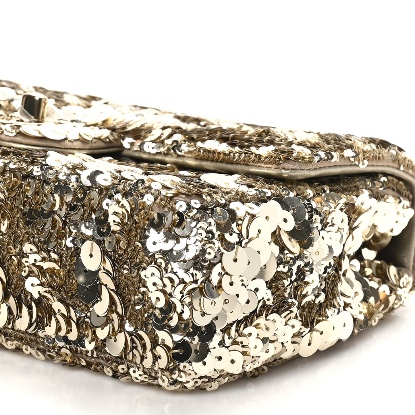 Sequin Small Single Flap Gold