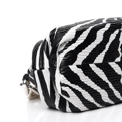 Bottega Veneta Nappa Zebra Print The Pouch Chain White Black 6 of 11