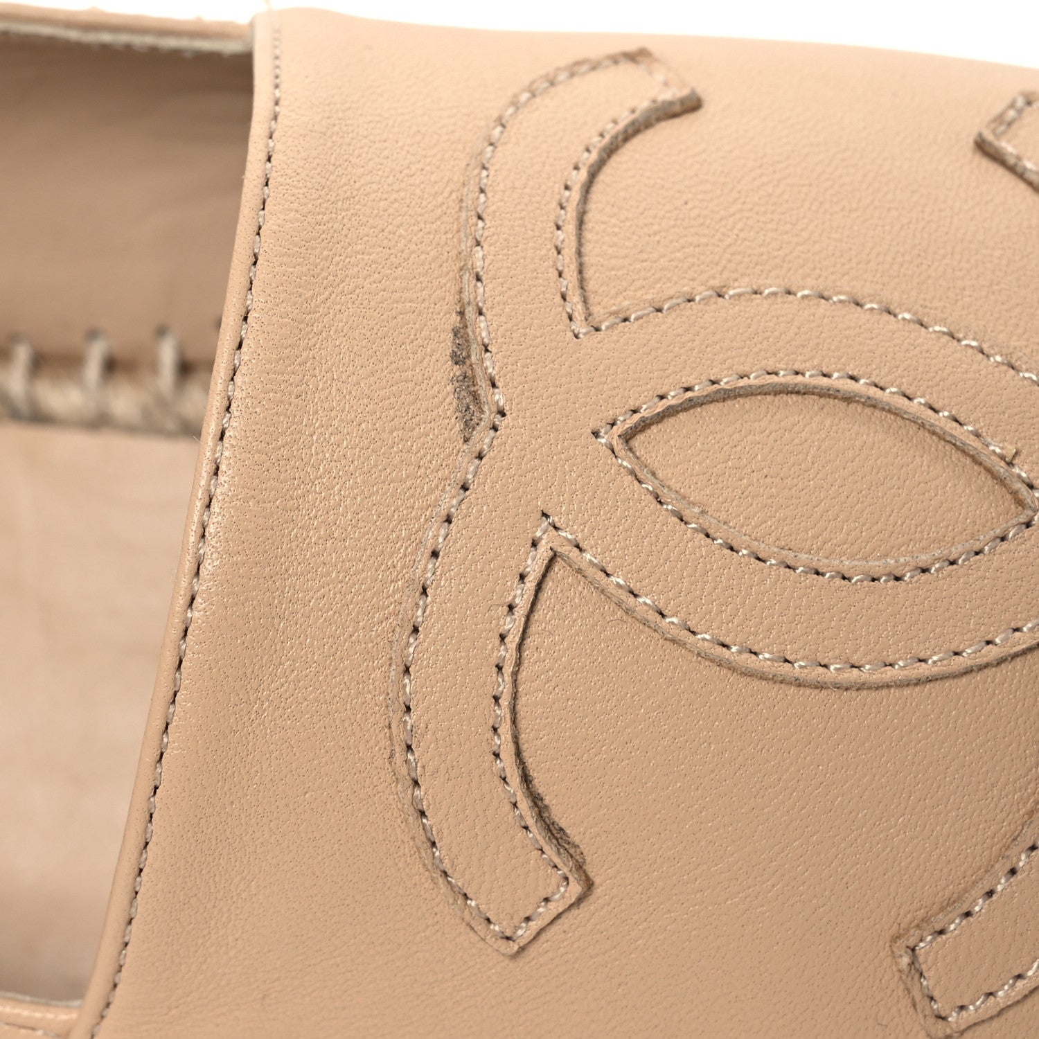 Chanel Lambskin CC Espadrilles 39 Beige Black 11 of 12