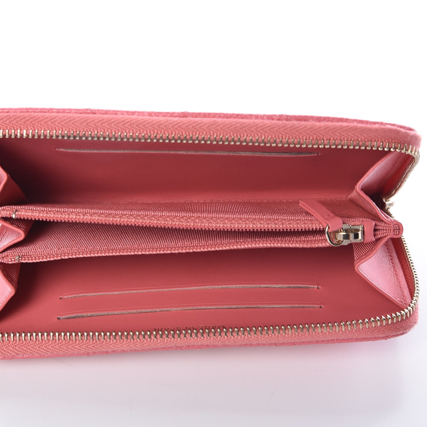 Chanel Iridescent Caviar Quilted Medium Zip Around Wallet Pink 5 of 11