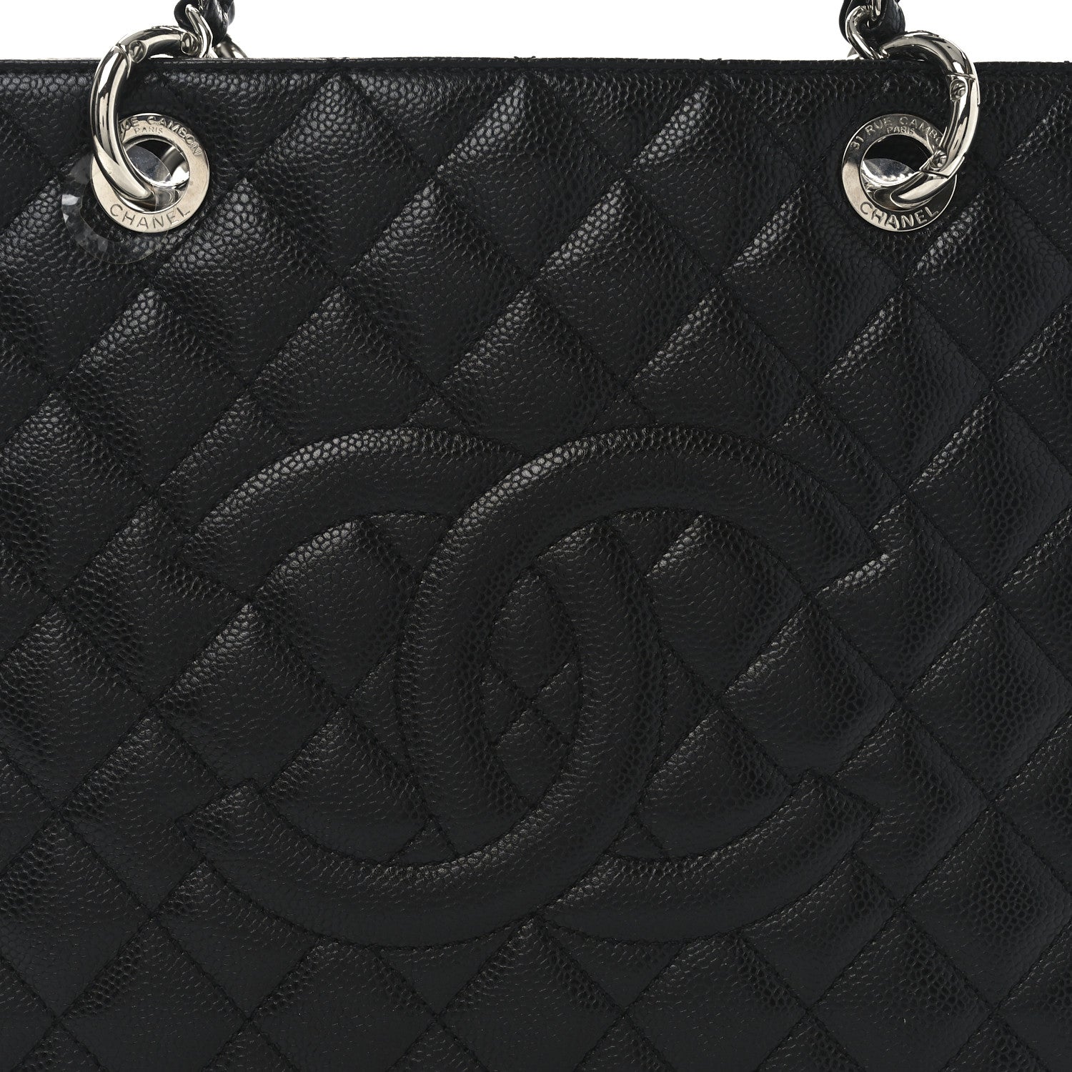 Chanel Caviar Quilted Grand Shopping Tote GST Black 8 of 10