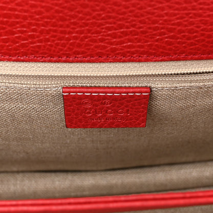 Gucci Dollar Calfskin Interlocking G Shoulder Bag Red 6 of 9