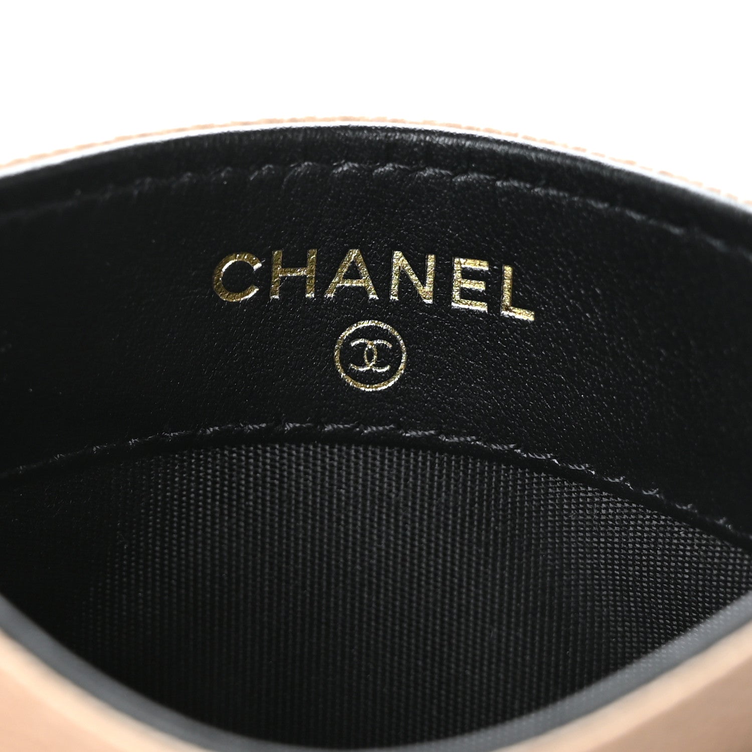 Chanel Caviar Quilted Filigree Card Holder Beige Black 6 of 11