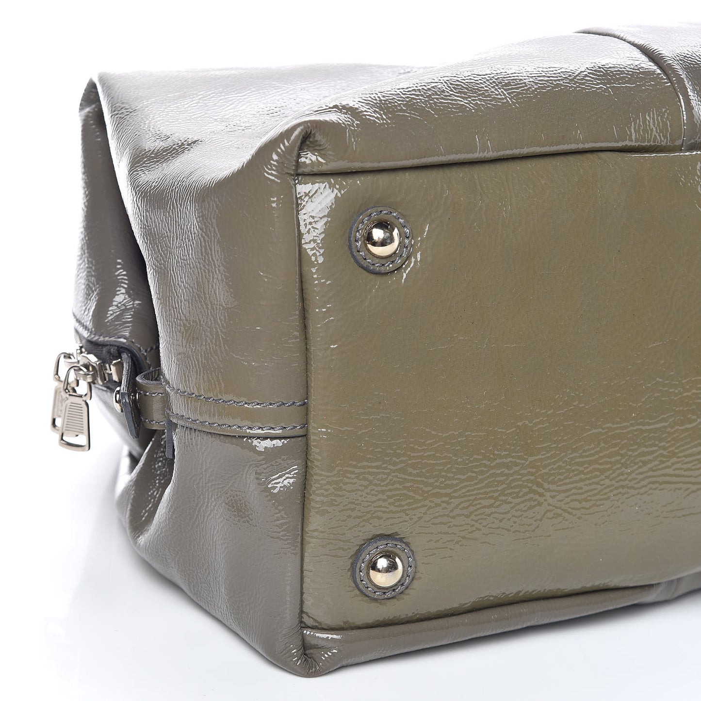 Patent Calfskin Easy Sac Green
