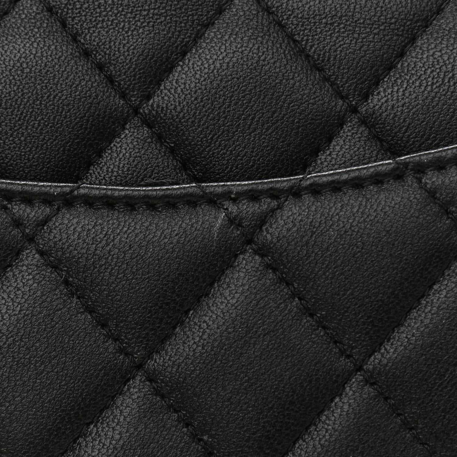 Chanel Lambskin Quilted Pearl Wallet On Chain WOC Black 12 of 13
