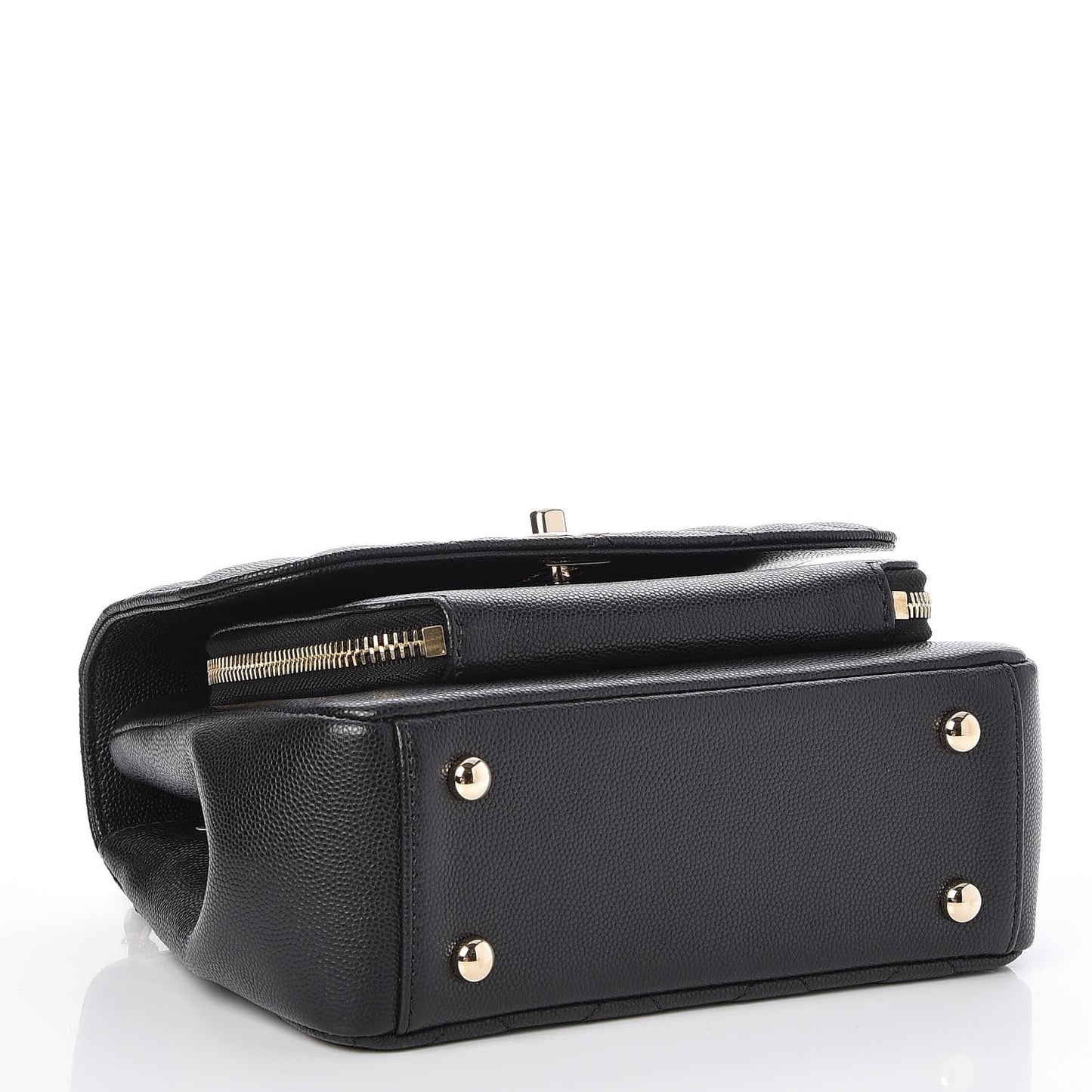 Caviar Quilted Small Business Affinity Flap Black