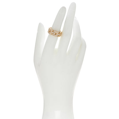 Cartier 18K Yellow Gold Diamond Maillon Panthere 3 Half Rows Paved Ring 52 6 2 of 4