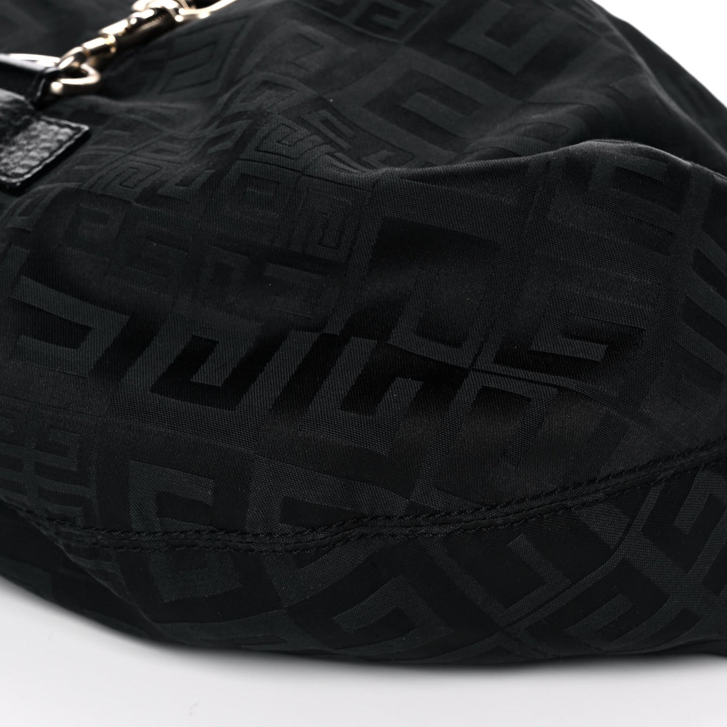 Nylon Hobo Bag Black