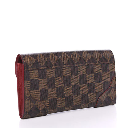 Louis Vuitton Damier Ebene Caissa Wallet Cherry 2 of 8
