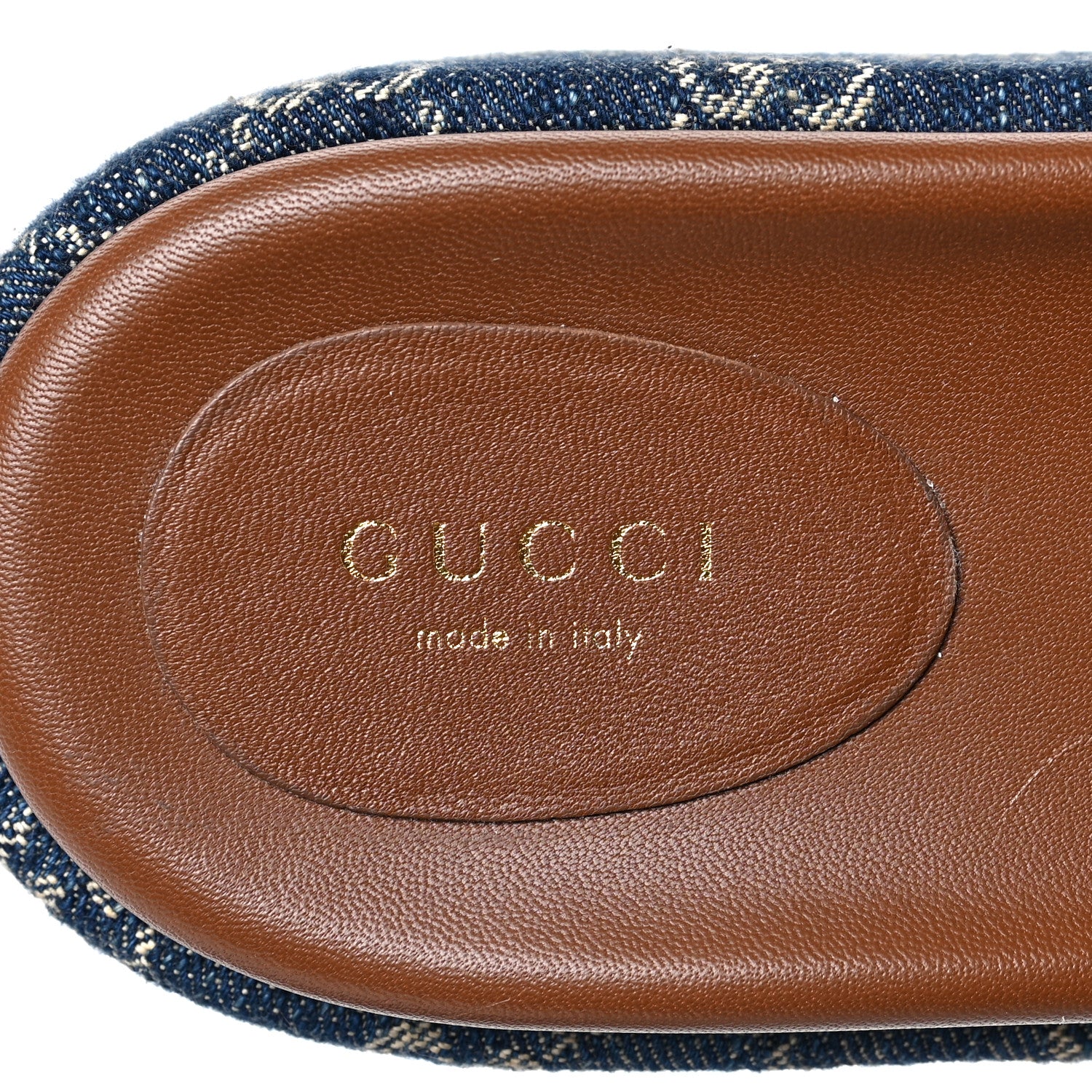 Gucci New Denim GG Monogram Angelina Platform 55mm Slide Sandals 39 Blue Tea 7 of 9