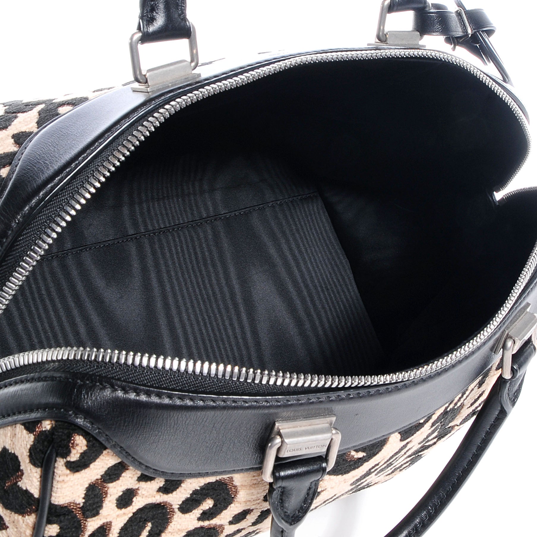 Louis Vuitton Jacquard Velvet Leopard Print Stephen Sprouse Speedy 5 of 8