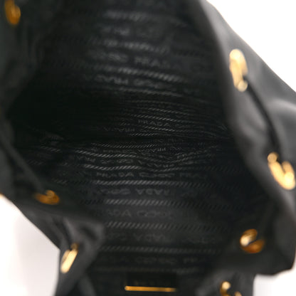 Prada Saffiano Tessuto Nylon Mini Bucket Crossbody Bag Black 5 of 11