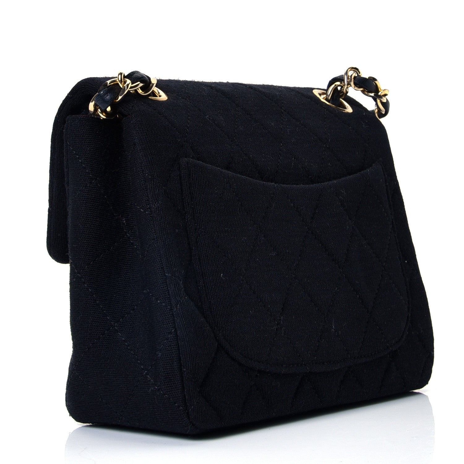 Chanel Jersey Quilted Mini Square Flap Black 2 of 4