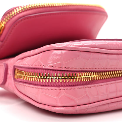 Tom Ford Calfskin Croc-Embossed Mini Jennifer Pink 9 of 11